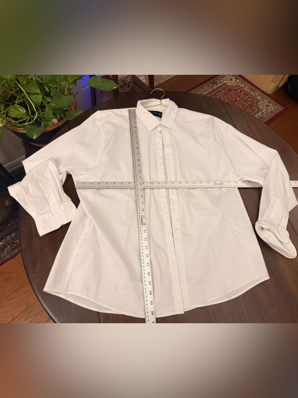 Abercrombie & Fitch White Button-Front Shirt Jacket